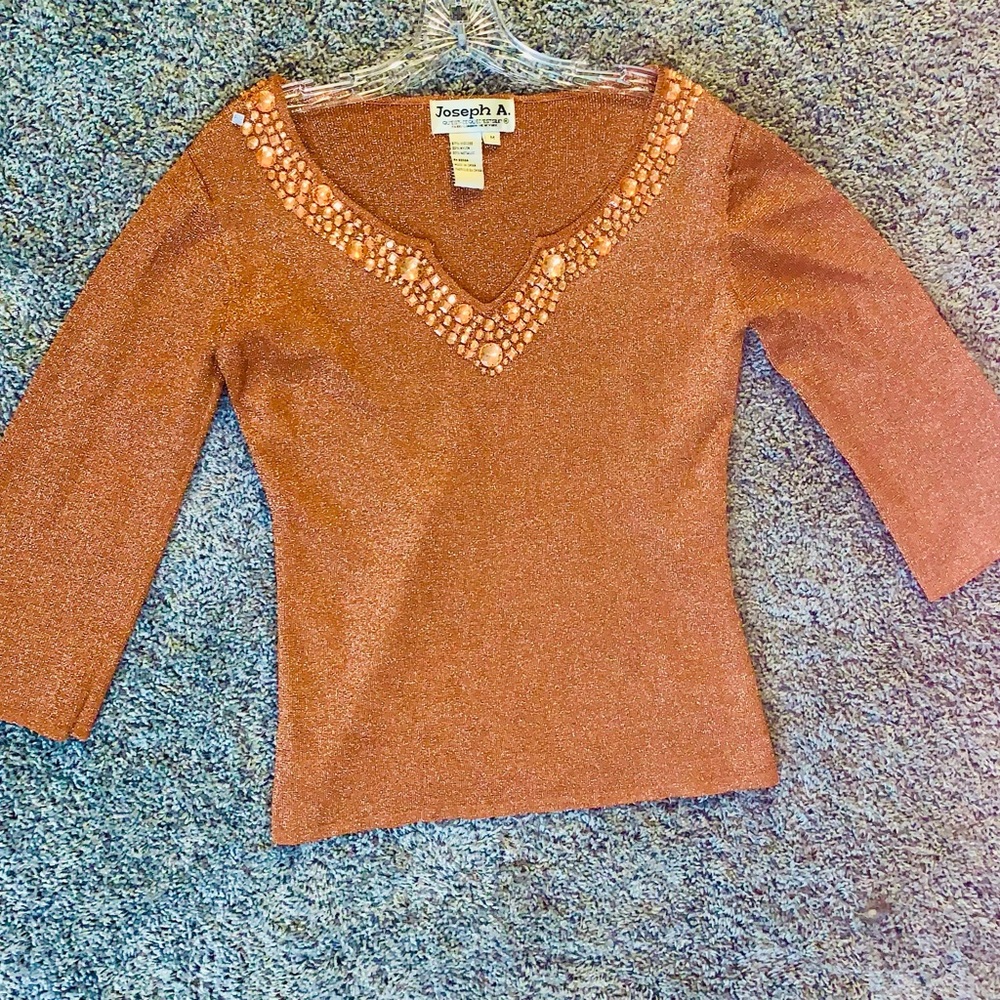 Joseph A.- Bronze Crystal Sweater